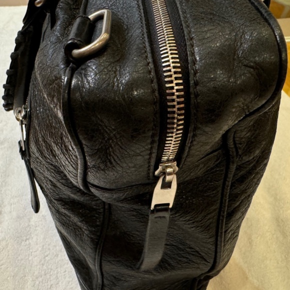 BALENCIAGA BLACK LAMBSKIN LEATHER - UNISEX WORK BAG - Picture 7 of 16